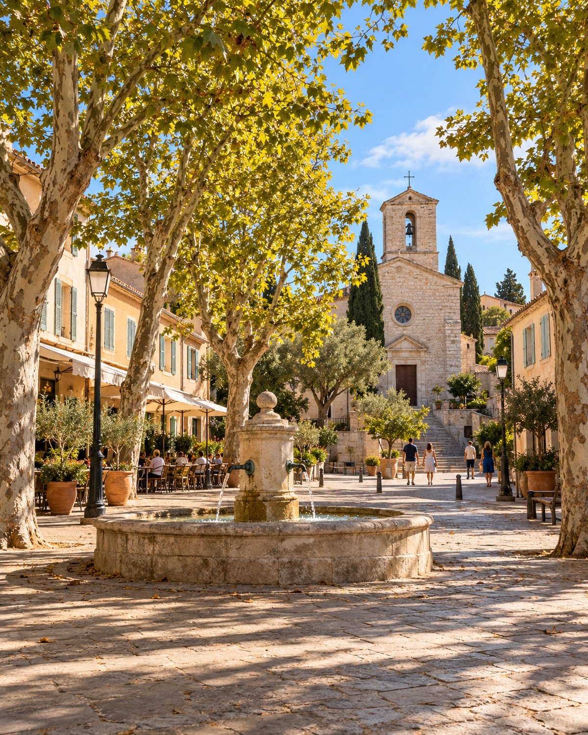 Place du village des Caillols à Marseille