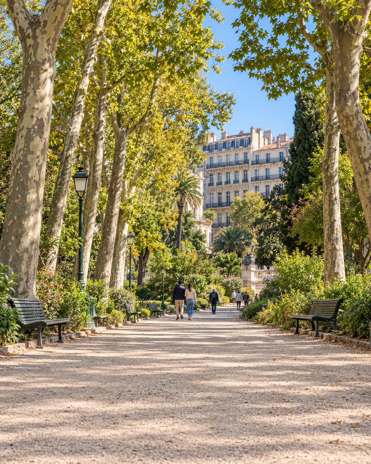 Allée du parc Longchamp à Marseille